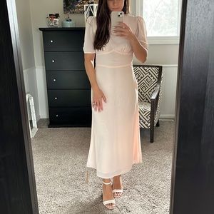 Reformation White Backless Dress